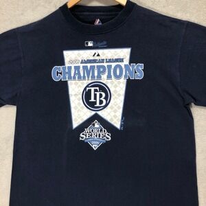 Majestic Tampa Bay Rays‎ 2008 Champions World Series T-Shirt Large